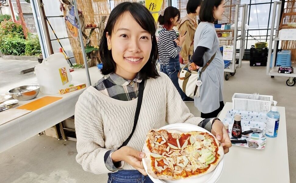 ピザ作り体験ができる稲沢フルーツ園